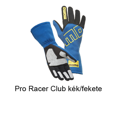 Versenykesztyű, Pro Racer Club, kék/fekete