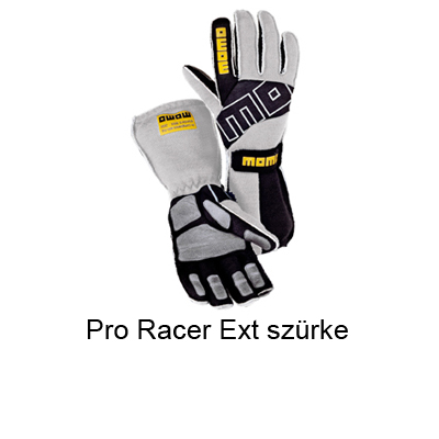 Versenykesztyű, Pro Racer Ext, szürke