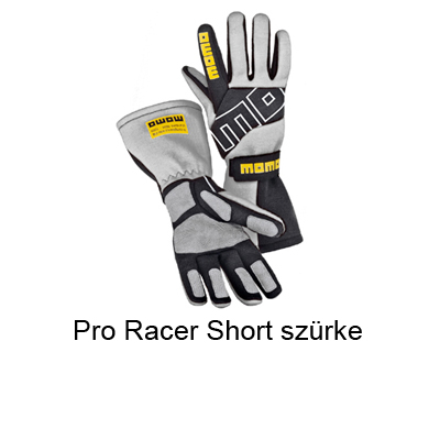 Versenykesztyű, Pro Racer Short, szürke
