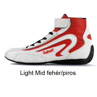 Versenycipő, Light Mid, fehér/piros