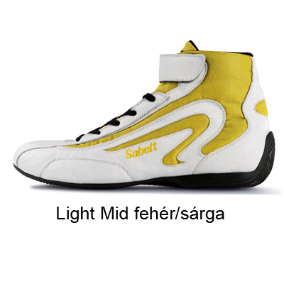 Versenycipő, Light Mid, fehér/sárga