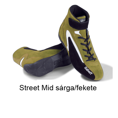 Versenycipő, Street Mid, sárga/fekete