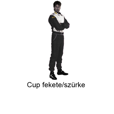 Verseny overall, CUP, fekete/szürke